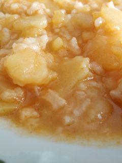 Una foto de Patatas con bacalao y arroz