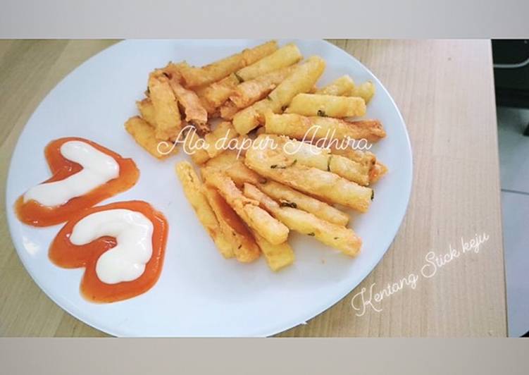 Langkah Mudah untuk Menyiapkan Kentang Stick Keju ala adhira Anti Gagal