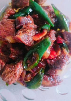 Foto resep Tumis daging cabe hijau