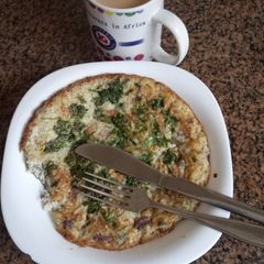 A picture of #4WeekChallenge vegetables omollette.