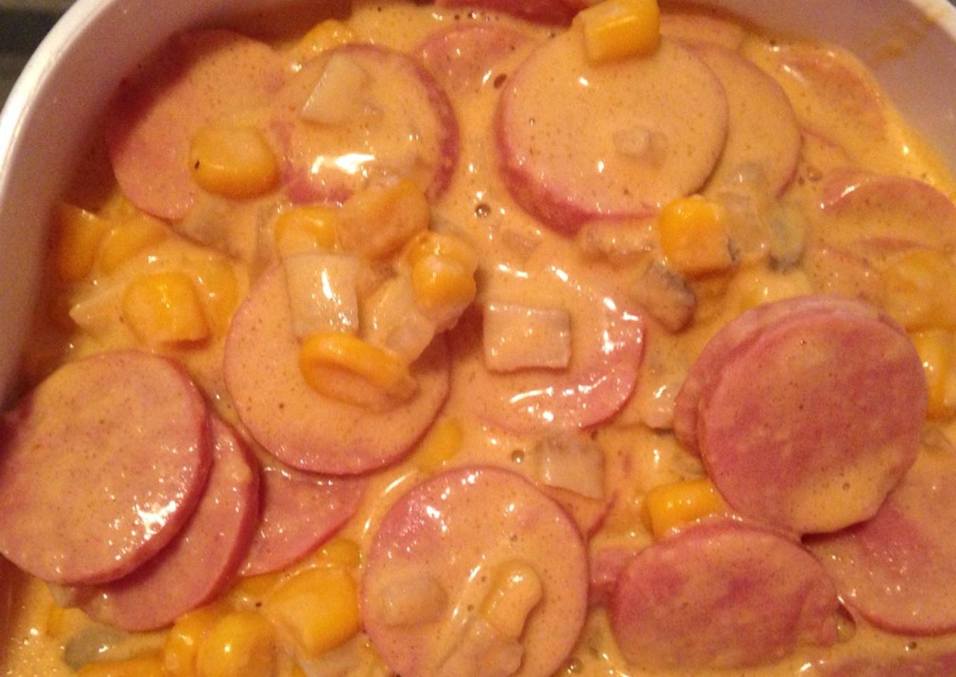 Salchichas en crema de chipotle 馃尪馃嵈馃尳