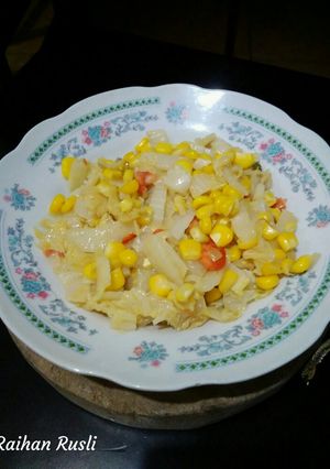 Foto resep Tumis Sawi Putih Jagung