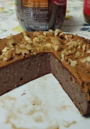 Una foto de Pastís de xocolata proteic