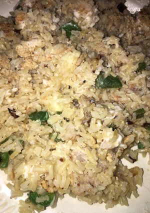 Una foto de Arroz integral con verduras