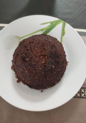 Une photo de Bolwcake banane coeur chocolat 🍫
