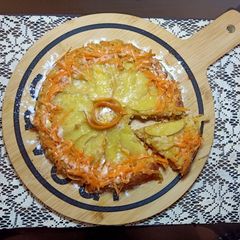 A picture of Upside Down Apple Carrot Cake.