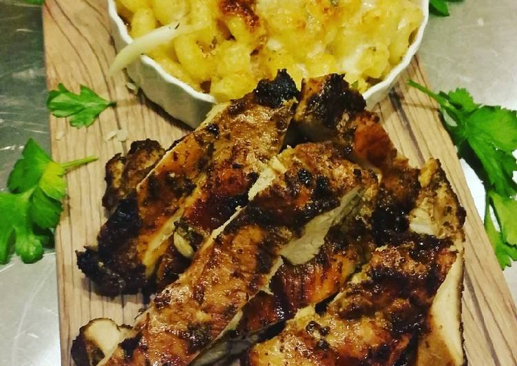 Recipe of Speedy Marinated Grilled Chicken and 2 Cheese Cellatini Mac