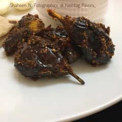 A picture of Stuffed Masala Brinjals.