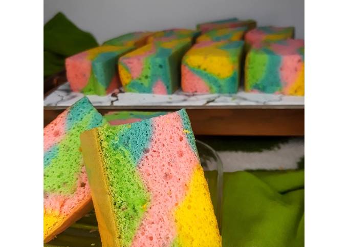 Rainbow ogura cake