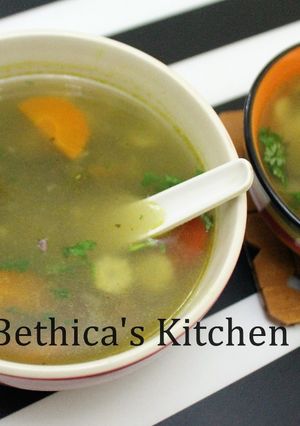 A picture of Tom Yum Vegetable Soup.