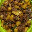 Tumis daging kentang kecap