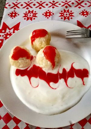 Valentin napi túrógombóc #valentinnap recept fotója