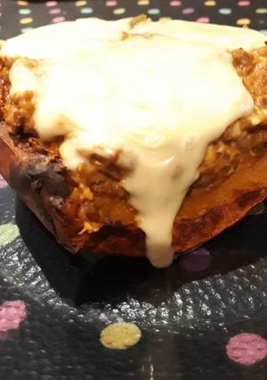 Una foto de Calabaza rellena
