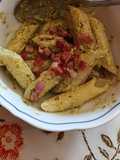 Pesztós tejszínes penne