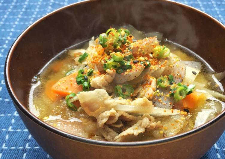 Dinner Ideas Tonjiru (Pork miso soup)