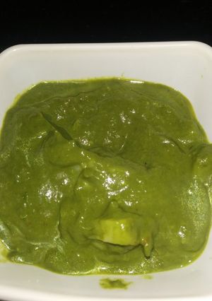 A picture of Spinach potatoes curry (Palak Aloo) recipe.
