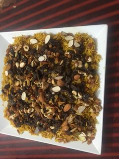 صورة لوصفة رز بسمتي بالكبده والمكسرات