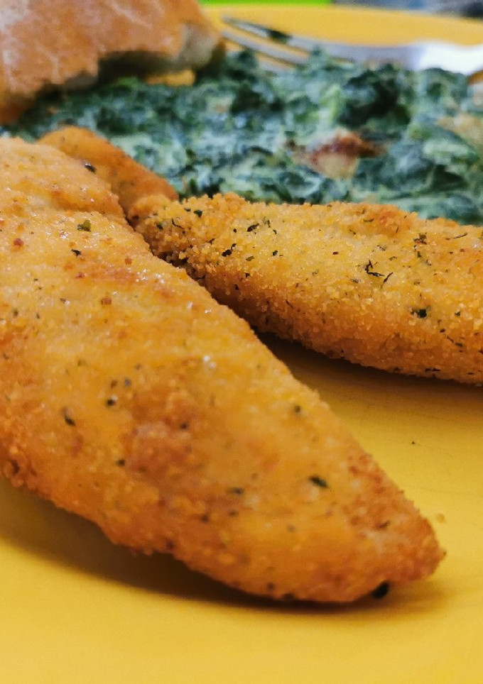 Una foto de Solomillo de pollo empanado!!!