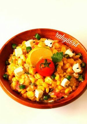 عکسی از دستور سالاد ذرت و پنیر