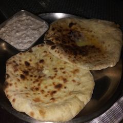 A picture of Potato onion kulcha or naan.