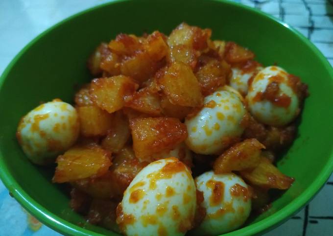 Anti Ribet, Bikin Kentang+telor puyuh balado simple Simpel