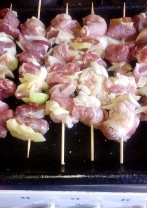 Una foto de Brochettes de bondiola