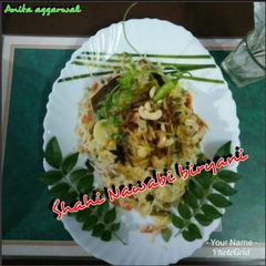 A picture of Shahi Nawabi pure veg. biryani.