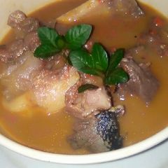 Cow head peppersoup A picture of Cow head peppersoup.