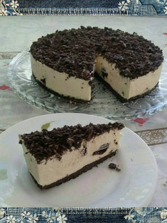 Una foto de Tarta de queso oreo