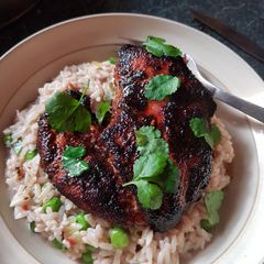 A picture of Jerk chicken.