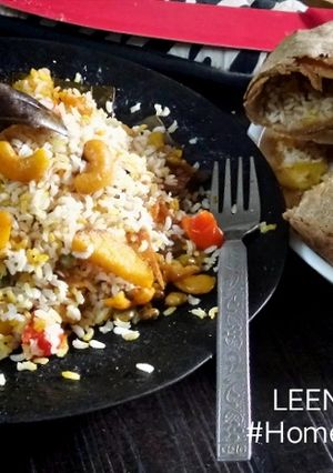 A picture of Brown rice Parda Pulao.
