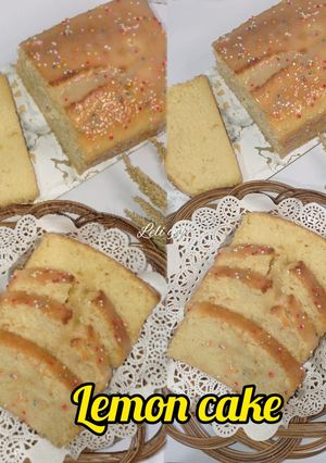 Foto resep Lemon cake with glaze lemon