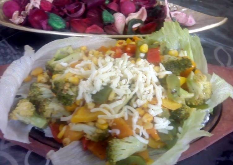 Boiled vegetables salad