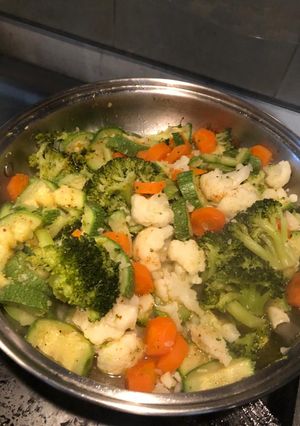 Una foto de Verduras al vapor