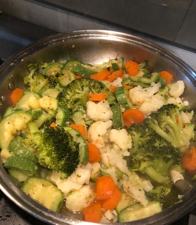 Una foto de Verduras al vapor