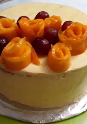 Foto resep Mango custard cake