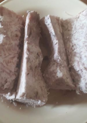 A picture of Boiled Arrowroots - Nduma.