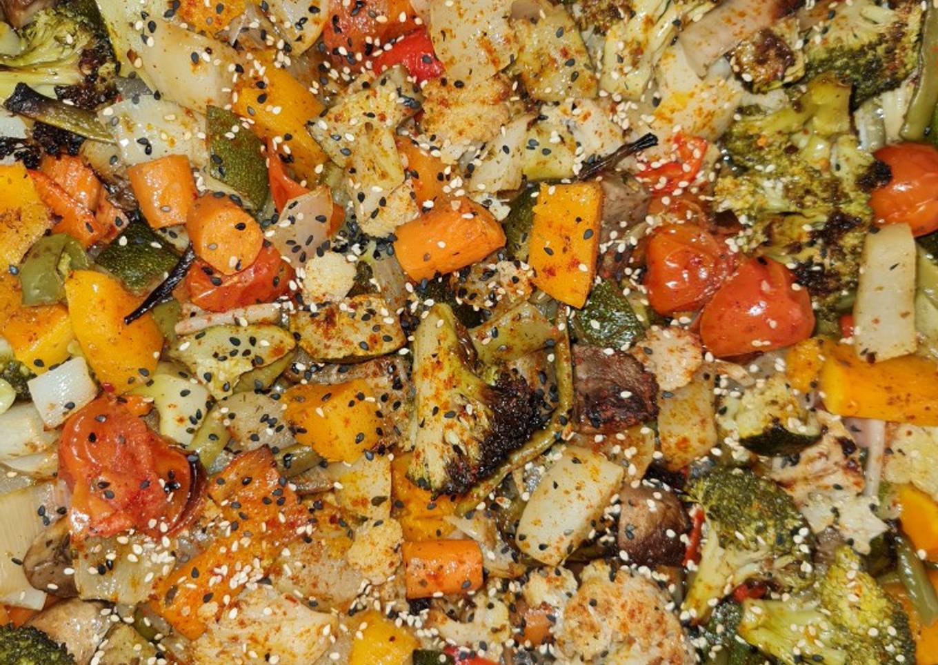 Verduras variadas al horno