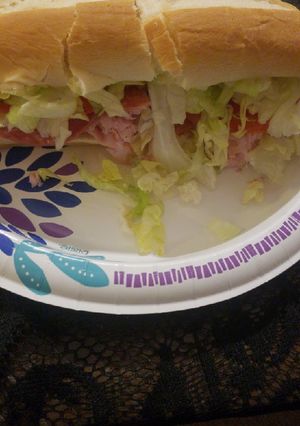 A picture of Homemade subs.