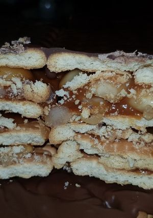 عکسی از دستور دسر بیسکوییت کاراملی