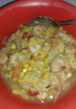 Foto resep Tumis udang jagung manis