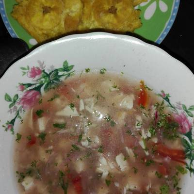 Ceviche de pollo con patacones Receta de Johana Loor Bermello- Cookpad