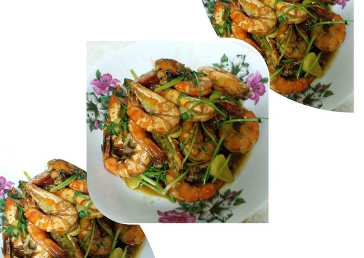 Resep 💢Simple Udang Bumbu Kecap 💢 Anti Gagal