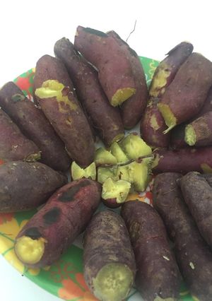 Hình của món Khoai lang luộc (kỉ niệm tuổi thơ)🍠🍠🍠.