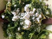 A picture of romaine feta salad