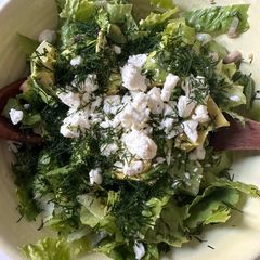 A picture of Chopped Salad with Chickpeas, Feta and Avocado.