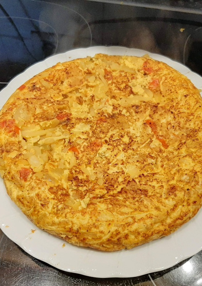 Una foto de Tortilla española ¿sin aceite?