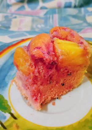 防疫營養滿分之低熱量火龍果鳳梨無油蛋糕 的食譜成品照片
