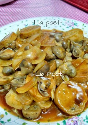 Foto resep Scallop Jamur Champignon Asam Manis
