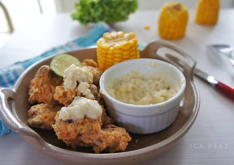 Daging presto krispi saus putih